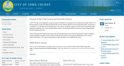 Desktop Screenshot of cityofiowacolony.com