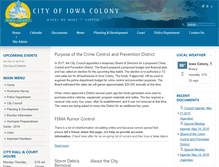 Tablet Screenshot of cityofiowacolony.com